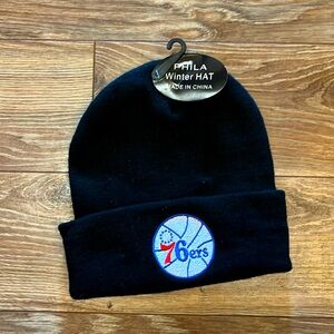 Philly 76ers Black Winter Beanie Hat